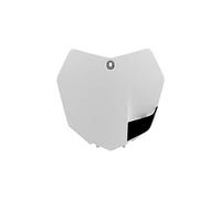 Polisport 8659100002 - Plaque d'immatriculation Avant réplique OEM en Plastique Brillant Durable et résistant Compatible avec Les Motos KTM en Couleur Blanc