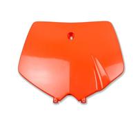 POLISPORT 8660300001 - Plaque d'immatriculation avant réplique OEM en plastique brillant durable et résistant compatible avec les motos KTM en couleur orange