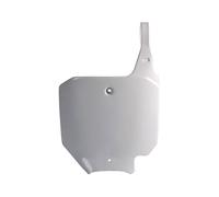 POLISPORT 8662200001 - Plaque d'immatriculation avant réplique OEM en plastique brillant durable et résistant compatible avec les motos Honda en couleur blanc