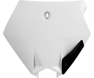 POLISPORT 8662400003 - Plaque d'immatriculation avant réplique OEM en plastique brillant durable et résistant compatible avec les motos KTM en couleur blanc