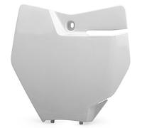 POLISPORT 8664900002 - Plaque d'immatriculation avant réplique OEM en plastique brillant durable et résistant compatible avec les motos Kawasaki en couleur blanc