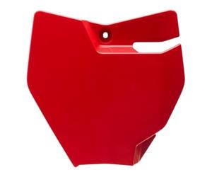 POLISPORT 8665700002 - Plaque d'immatriculation Avant réplique OEM en Plastique Brillant Durable et résistant Compatible avec Les Motos Honda en Couleur Rouge