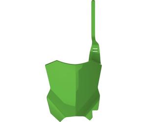 POLISPORT 8665900007 - Plaque d'immatriculation Avant réplique OEM en Plastique Brillant Durable et résistant Compatible avec Les Motos Kawasaki en Couleur Vert