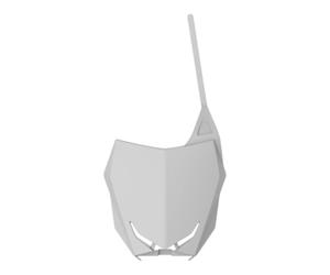 POLISPORT 8666100002 - Plaque d'immatriculation Avant réplique OEM en Plastique Brillant Durable et résistant Compatible avec Les Motos Suzuki en Couleur Blanc