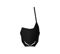 POLISPORT 8666100003 - Plaque d'immatriculation Avant réplique OEM en Plastique Brillant Durable et résistant Compatible avec Les Motos Suzuki en Couleur Noir