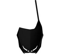 POLISPORT 8666600002 - Plaque d'immatriculation avant réplique OEM en plastique brillant durable et résistant compatible avec les motos Suzuki en couleur noir