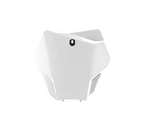 POLISPORT 8668100004 - Plaque d'immatriculation Avant réplique OEM en Plastique Brillant Durable et résistant Compatible avec Les Motos Gas Gas en Couleur Blanc