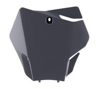 POLISPORT 8668100006 - Plaque d'immatriculation avant réplique OEM en plastique brillant durable et résistant compatible avec les motos GAS GAS en couleur nardo gris