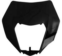 POLISPORT 8673100002 - Masque de restylage de Phare Solide et Durable Compatible avec Les Motos KTM en Couleur Noir