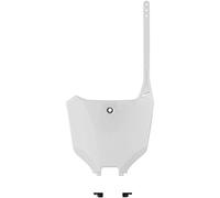 POLISPORT 8680600002 - Plaque d'immatriculation avant réplique OEM en plastique brillant durable et résistant compatible avec les motos Honda en couleur blanc