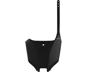 POLISPORT 8680600003 - Plaque d'immatriculation Avant réplique OEM en Plastique Brillant Durable et résistant Compatible avec Les Motos Honda en Couleur Noir