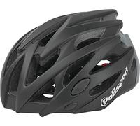 POLISPORT 8739100024 - Casque de vélo Twig pour Homme et Femme Taille Ajustable M (55-58cm) avec visière Amovible et Certification CE en Couleur Noir/Gris