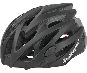 POLISPORT 8739100024 - Casque de vélo Twig pour Homme et Femme Taille Ajustable M (55-58cm) avec visière Amovible et Certification CE en Couleur Noir/Gris
