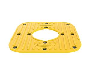 Polisport 8985900005 - Couvercle supérieur en Caoutchouc antidérapant de Remplacement avec Clips de Fixation pour Le chevalet en Plastique Conception de Couleur Jaune