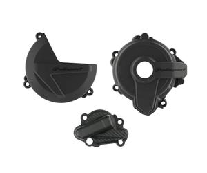 POLISPORT 91004 - Kit de Protection des Couvercles de Moteur Modèles SHERCO Noir