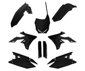 POLISPORT 91428 - Kit Plastique Complet (avec Protège-Fourches) SUZUKI Noir
