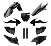 POLISPORT 91454 - Kit Plastique Complet (avec Protège-Fourches) KTM Noir
