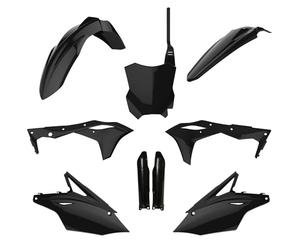 POLISPORT 91491 - Kit Plastique Complet (avec Protège-Fourches) KAWASAKI Noir