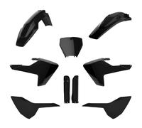 POLISPORT 91501 - Kit Plastique Complet (avec Protège-Fourches) HUSQVARNA Noir