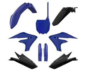 POLISPORT 91549 - Kit Plastique Complet (avec Protège-Fourches) YAMAHA Bleu YAM98/Noir
