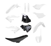 Polisport Off Road 91572 Yamaha YZ125/250 MX Kit Plastique & Restyling 2002-2021 Motocross Garde-Boue Av/Arr, Écopes Radiateur, Airbox, Panneaux Latéraux, Selle & Réservoir - Ajustement OEM, Blanc