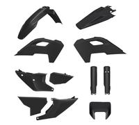 POLISPORT 91648 - Kit complet de plastiques avec masque pour HUSQVARNA TE/FE 24'- avec ajustement parfait et qualité OEM pour usage tout-terrain, Couleur Noir