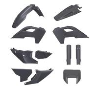 POLISPORT 91649 - Kit complet de plastiques avec masque pour HUSQVARNA TE/FE 24'- avec ajustement parfait et qualité OEM pour usage tout-terrain, Couleur Nardo Gris