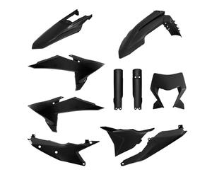 POLISPORT 91657 - Kit complet de plastiques pour KTM EXC/EXC-F/XC-W/XC-FW 26'- avec ajustement parfait et qualité OEM pour usage tout-terrain, Couleur Noir
