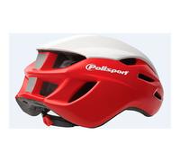 Polisport Helmet Aero-R (L=58/61) Casque Unisex-Adult, Rouge Mat/Blanc Brillant/Noir, L