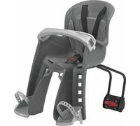 POLISPORT Bilby Junior FF Siège de vélo avant pour enfant - Gris foncé/Argent