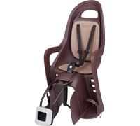 POLISPORT Groovy Maxi FF Siège arrière pour enfant à vélo Fixation au cadre - Marron foncé/Marron