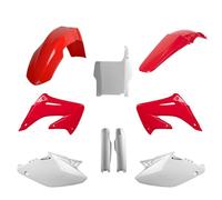 POLISPORT KIT DE PLASTIQUES POUR HONDA CR125 '04-'07 ROUGE BLANC.