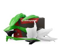 Polisport Kit en Plastique Compatible À Kawasaki KX 450F 16-18 Vert/Blanc / Noir