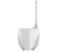 POLISPORT 8666000008 - Plaque d'immatriculation Avant réplique OEM en Plastique Brillant Durable et résistant Compatible avec Les Motos Yamaha en Couleur Blanc
