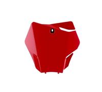 POLISPORT 8668100003 - Plaque d'immatriculation Avant réplique OEM en Plastique Brillant Durable et résistant Compatible avec Les Motos Gas Gas en Couleur Rouge