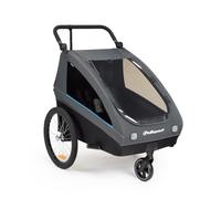 Polisport Remorque Vélo Enfant 2 en 1 avec Poussette, Noir/Gris