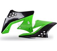POLISPORT Spoiler de radiateur latéral KX250F 09-12 noir/vert
