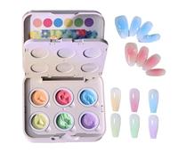 Polissage Des Ongles En Gel Kit Gel À Tapoter 6 Couleurs Pour Manucure