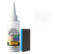 Polissante pour Vitres - Émulsion Anti-Pluie 100g avec Éponge pour Réparation de Rayures - Nettoyant de Pare-brise Éliminant la Pellicule Graisseuse | pour Rétroviseurs extérieurs Détails peinture Net