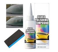 Polissante pour Vitres | Émulsion Anti-Pluie 100g avec Éponge pour Réparation de Rayures | Polisseur de Vitres et Verre - pour Nettoyage Intérieur Extérieur