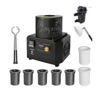 Polisseur de Bijoux, 1200 degrés 1-3 KG Portable chauffage rapide contrôle de la température four de fusion par Induction or fonderie Machine outil de fabrication de bijoux(MM-TC-1000 Set B)