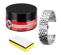 Polisseur pour montre - pâte pour enlever avec éponge - Réparation pour sangle et écran - Pour nettoyer acier inoxydable résine acier bijoux anneaux