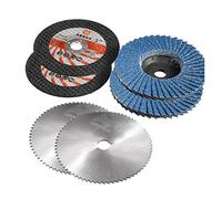 Polisseuse, 21V Mini meuleuse d'angle électrique sans brosse meuleuse d'angle Rechargeable 180 ° Machine de polissage de Rotation for batterie 18V(6Pcs Cutting wheel)