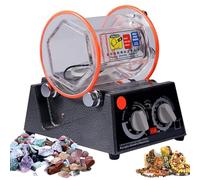 Polisseuse à Bijoux, Mini Polisseuse Rotative avec 5 Vitesses Réglables Et Minuterie, Capacité De 3 Kg/6,6 LB, Billes De Polissage, Machine De Finition pour Polissage De Pierres, Pièces De Monnaie