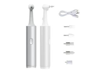 Polisseuse à dents électrique à ultrasons - Détachant de calcul dentaire et de plaque dentaire rechargeable avec 5 têtes, 3 modes et lumière LED pour soins dentaires à domicile