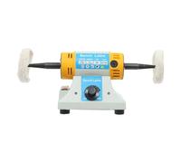 Polisseuse à double tête - Polisseuse de table à vitesse réglable - Polisseuse nacrée polyvalente - Vitesse de rotation : 800 à 10 000 tr/min - Convient pour l'ambre, la cire d'abeille, le métal et le