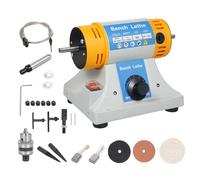 Polisseuse à Grande Vitesse 320 W, Rectifieuse Multifonctionnelle, Polisseuse Double Face, Fabrication de Bijoux (avec Une Arbre et des raccords Flexibles)