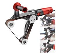 Polisseuse à métaux avec 6 vitesses variables et 5 bandes abrasives, ponceuse à tubes en acier inoxydable pour meulage de l'aluminium, du fer et du plastique