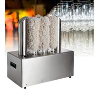 Polisseuse à verre commerciale avec système de séchage à l'air chaud et chiffon de polissage, haute efficacité, 800 tasses par heure, idéale pour les hôtels, les traiteurs, les bars et les restaurants