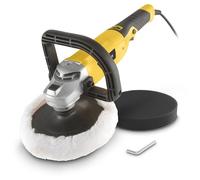 PowerPlus Polisseuse d'angle 1200 W – Ø 180 mm – 3 pads inclus – Poignée robuste en U